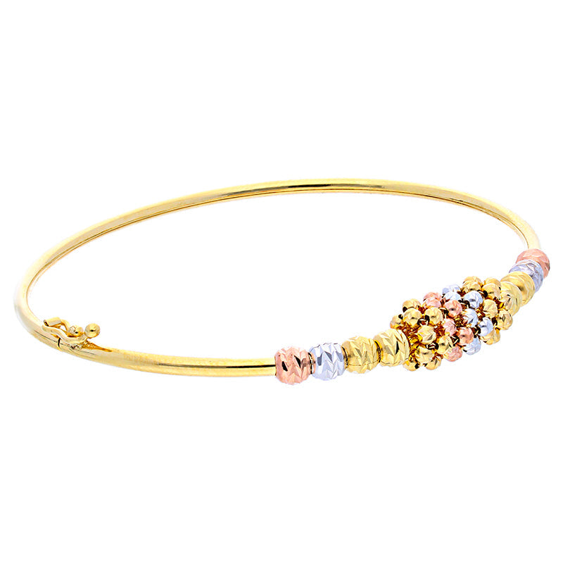 Gold Balls Bangle in 18KT - FKJBNG18KU2006