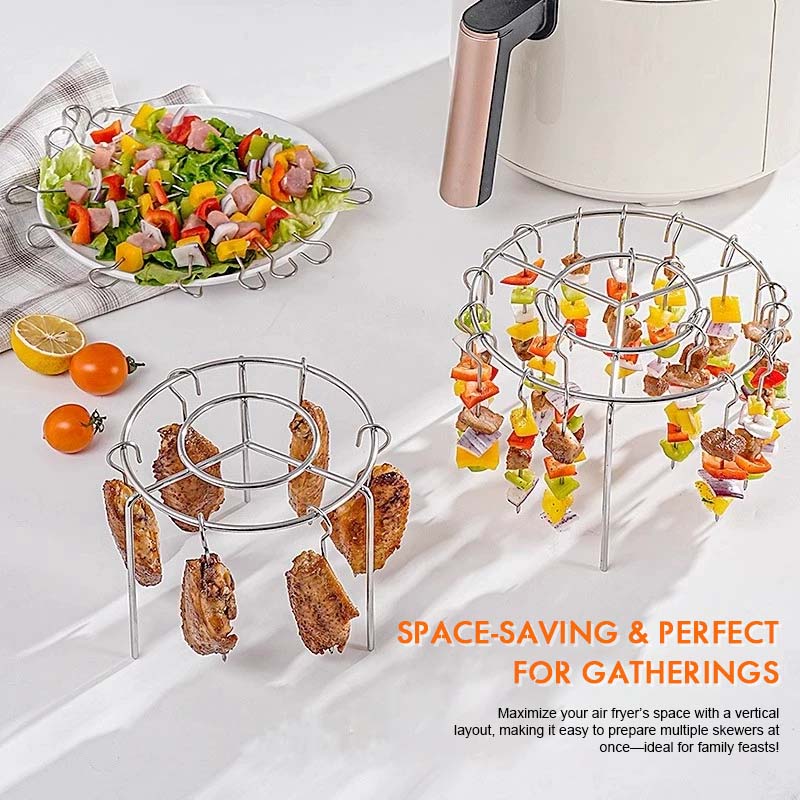 🔥 Air Fryer Skewer Rack | 360° even cooking, crispy and juicy! 🍢