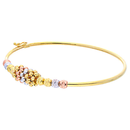 Gold Balls Bangle in 18KT - FKJBNG18KU2006