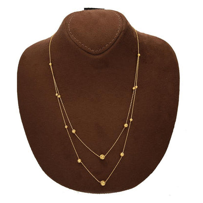 Gold Ball Necklace 21KT - FKJNKL21K2543