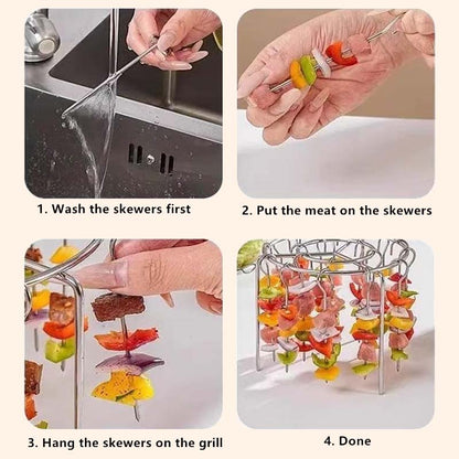 🔥 Air Fryer Skewer Rack | 360° even cooking, crispy and juicy! 🍢